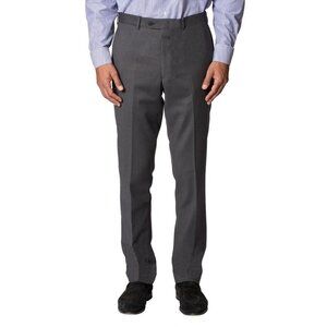 JB Britches Men's 30x30 Wool Blend Dress Pants Gray Flat Front G1867